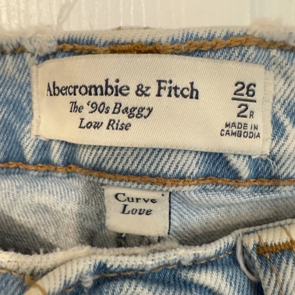 Abercrombie & Fitch Curve Love The 90s Baggy Low Rise Jeans Light Wash 26 2R